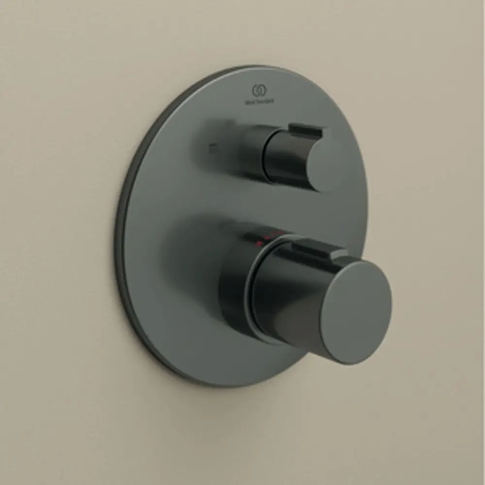 IS-Badethermostat-UP-Ceratherm-T100-Bausatz-2-Rosette-d163mm-Magnetic-Grey-A5814A5 gallery number 7